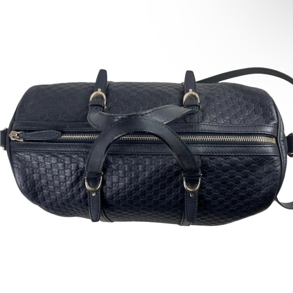 Gucci Black Leather Monogram Bag - Picture 6 of 13